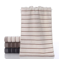 3pcs Dark Striped Adult Face Towel Bathroom Essential