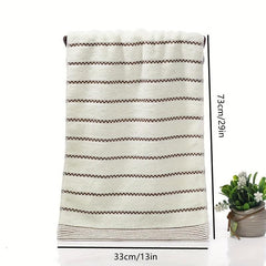3pcs Dark Striped Adult Face Towel Bathroom Essential