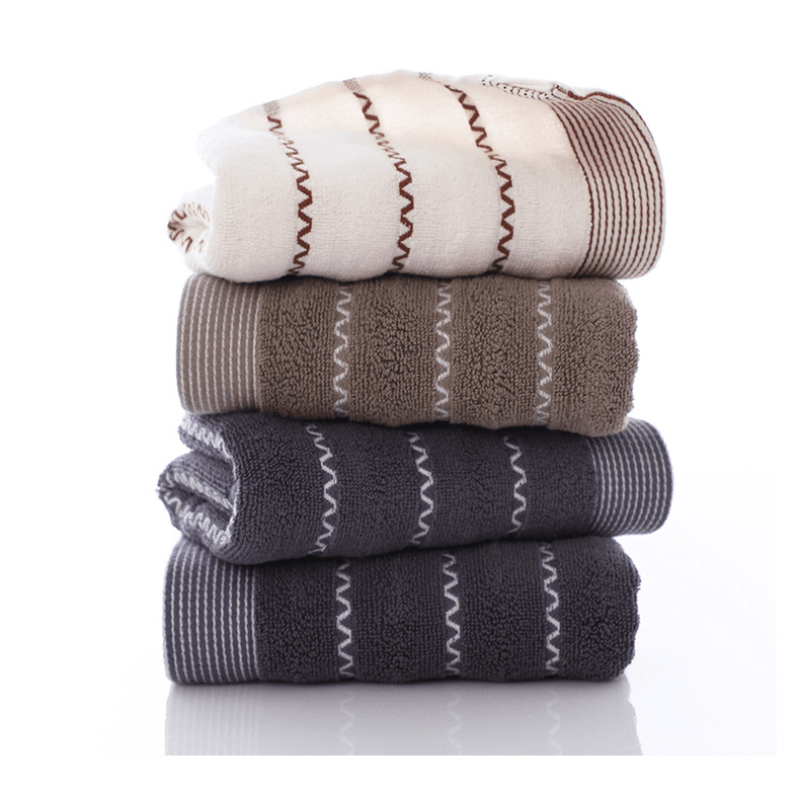3pcs Dark Striped Adult Face Towel Bathroom Essential