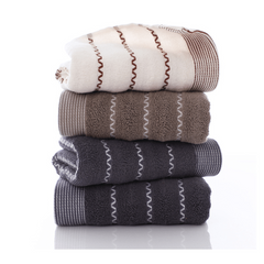 3pcs Dark Striped Adult Face Towel Bathroom Essential