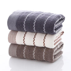 3pcs Dark Striped Adult Face Towel Bathroom Essential