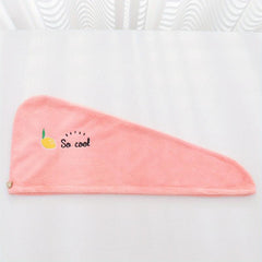 Rainbow Hair Towel with Button Quick Drying Hair Wrap Towel