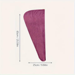 Rainbow Hair Towel with Button Quick Drying Hair Wrap Towel