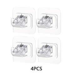 Telescopic Rod Hook Punch Door Curtain Rod Bracket Wall Mounted Support
