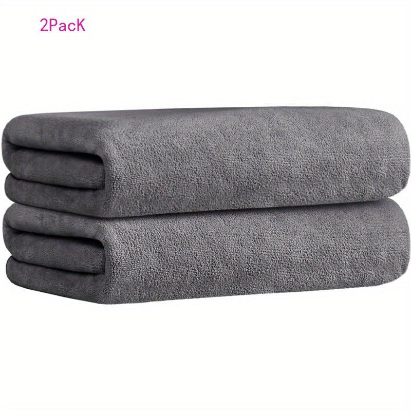 2pcs Microfiber Bath Towel Soft Skin friendly Absorbent Towel For Bathroom