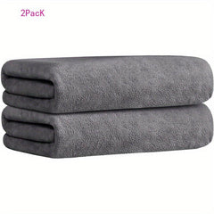 2pcs Microfiber Bath Towel Soft Skin friendly Absorbent Towel For Bathroom
