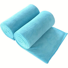 2pcs Microfiber Bath Towel Soft Skin friendly Absorbent Towel For Bathroom