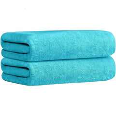 2pcs Microfiber Bath Towel Soft Skin friendly Absorbent Towel For Bathroom