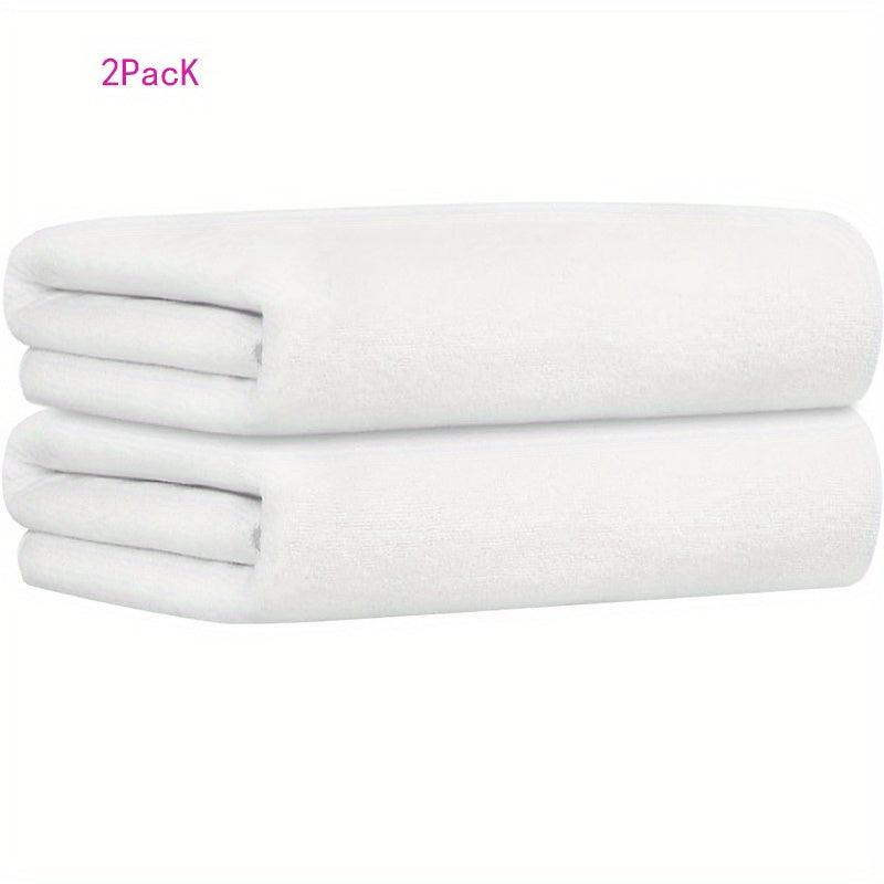 2pcs Microfiber Bath Towel Soft Skin friendly Absorbent Towel For Bathroom