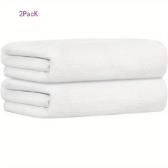 2pcs Microfiber Bath Towel Soft Skin friendly Absorbent Towel For Bathroom