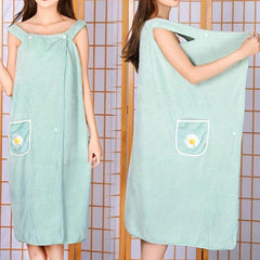 Quick Drying Spa Wrap Towel with Pockets and Buttons