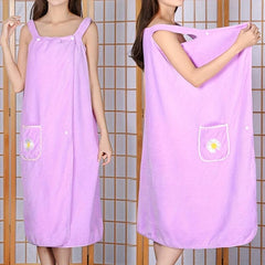 Quick Drying Spa Wrap Towel with Pockets and Buttons