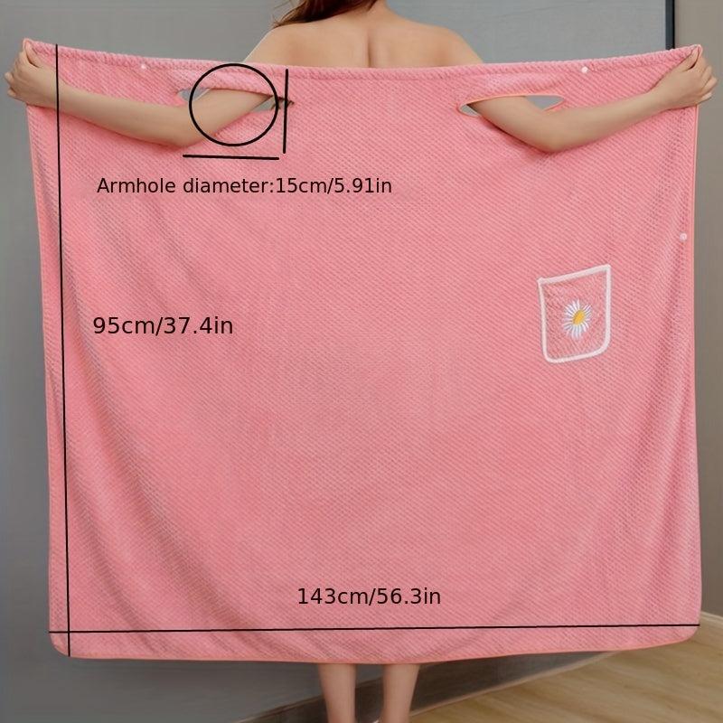 Quick Drying Spa Wrap Towel with Pockets and Buttons