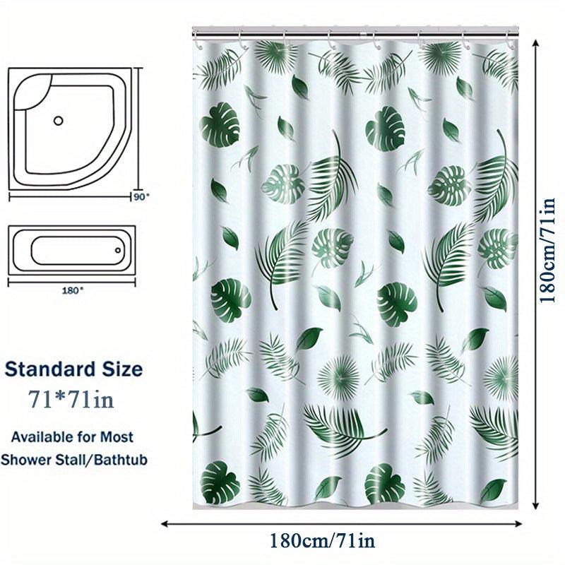 Tropical Shower Curtain - Waterproof & Mildew Proof - Vibrant Bathroom Decor