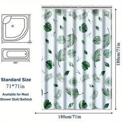 Tropical Shower Curtain - Waterproof & Mildew Proof - Vibrant Bathroom Decor