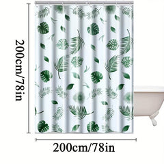 Tropical Shower Curtain - Waterproof & Mildew Proof - Vibrant Bathroom Decor