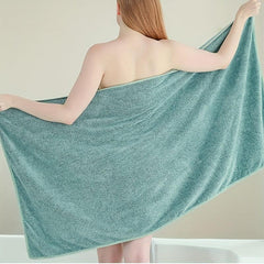 Embroidered Bath Towel Quick Dry Soft Solid Bath Sheet