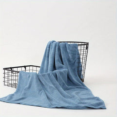 Embroidered Bath Towel Quick Dry Soft Solid Bath Sheet