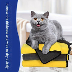 Quick Drying Pet Towel Soft Absorbent Coral Velvet Pet Bath Towel