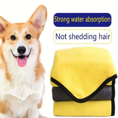 Quick Drying Pet Towel Soft Absorbent Coral Velvet Pet Bath Towel