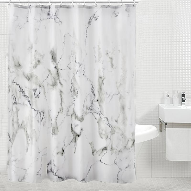 Marble Shower Curtain Waterproof and Moisture Proof