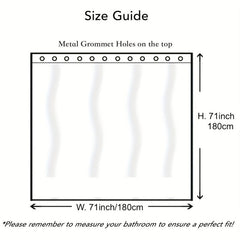 Semi-Transparent Flower Shower Curtain Liner with Hooks