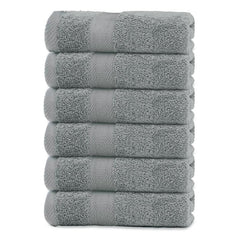 6pcs Hotel Hand Towel 34.8 x 73.66 cm Highly Absorbent Gray