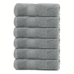 6pcs Hotel Hand Towel 34.8 x 73.66 cm Highly Absorbent Gray