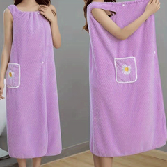 Women's Quick Drying Spa Wrap Towel Flower Pattern Bath Skirt