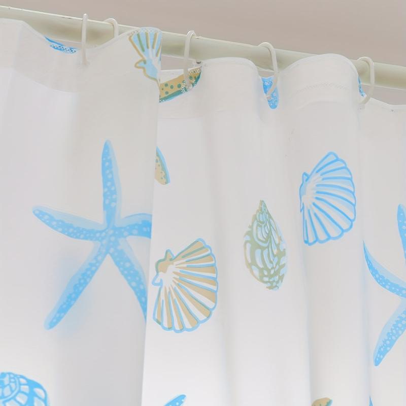 Starfish Shell Pattern Shower Curtain 70x86in