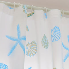 Starfish Shell Pattern Shower Curtain 70x86in