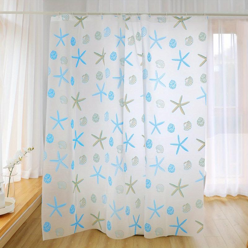 Starfish Shell Pattern Shower Curtain 70x86in