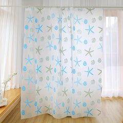 Starfish Shell Pattern Shower Curtain 70x86in