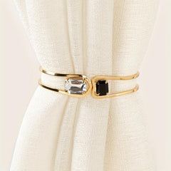 Iron Alloy Curtain Holdback Rhinestone Decor Curtain Buckle