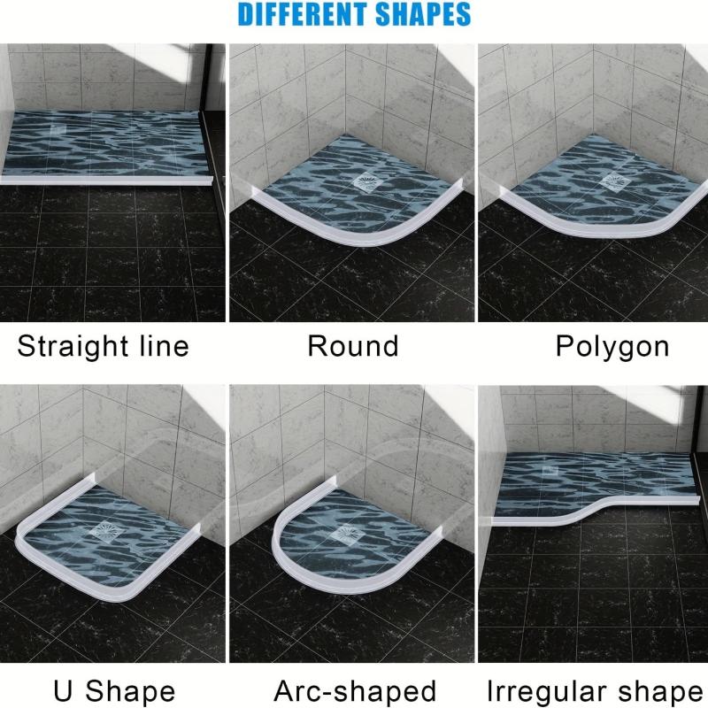 Soft Bathroom Water Stop Strip Shower and Bathtub Blocker