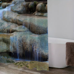 Forest Landscape Shower Curtain Waterproof and Mildew Proof