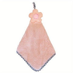 Flower Pattern Hanging Hand Towel Microfiber Quick Dry Soft Towel