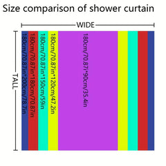 Floral Pattern Shower Curtain Waterproof Fabric Bathroom Decor