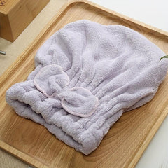 Women's Microfiber Hair Drying Cap Thickened Towel