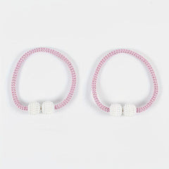 2pcs Magnetic Curtain Tieback Faux Pearl Beaded Drape Tie Back