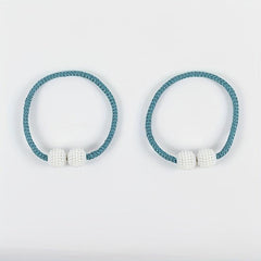 2pcs Magnetic Curtain Tieback Faux Pearl Beaded Drape Tie Back