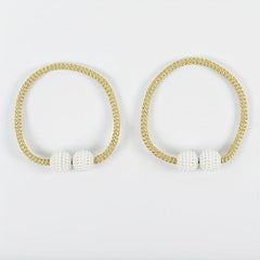 2pcs Magnetic Curtain Tieback Faux Pearl Beaded Drape Tie Back