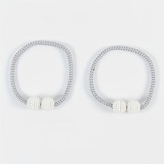 2pcs Magnetic Curtain Tieback Faux Pearl Beaded Drape Tie Back