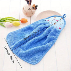 Coral Fleece Hanging Towel Quick Drying Soft Absorbent Towel