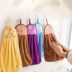 Coral Fleece Hanging Towel Quick Drying Soft Absorbent Towel