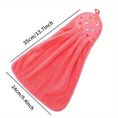 Coral Fleece Hanging Towel Quick Drying Soft Absorbent Towel
