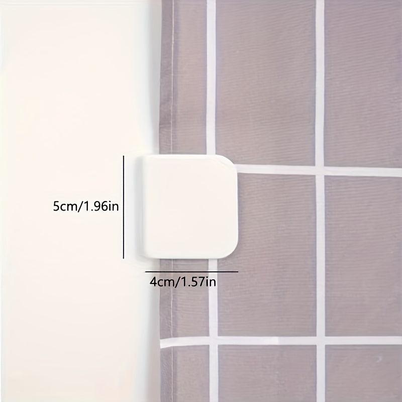 4pcs Shower Curtain Clip Anti Splash Self Adhesive Bathroom Accessories