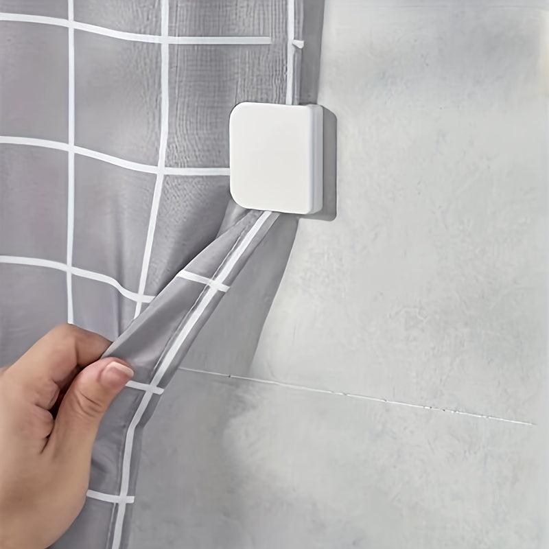 4pcs Shower Curtain Clip Anti Splash Self Adhesive Bathroom Accessories