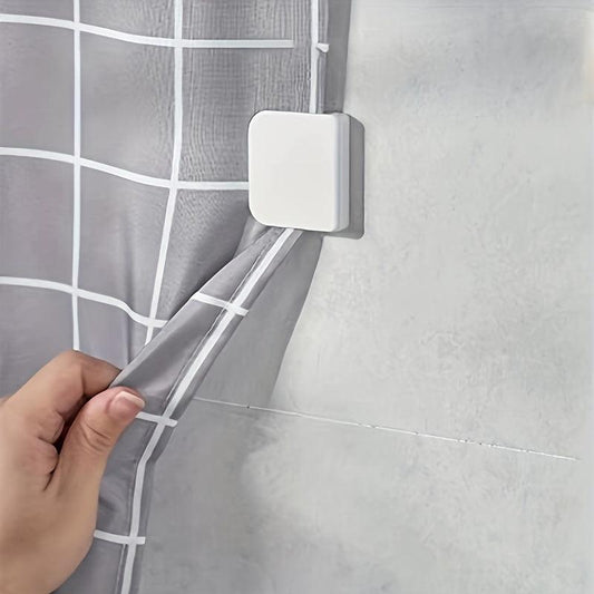 4pcs Shower Curtain Clip Anti Splash Self Adhesive Bathroom Accessories