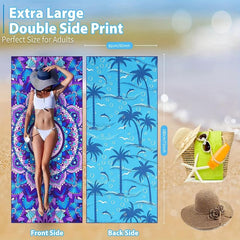 Microfiber Beach Towel Quick Drying Soft Absorbent Sandproof Lightweight